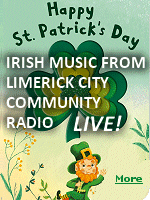 Listen to Limerick City Community Radio playing Irish music all day.